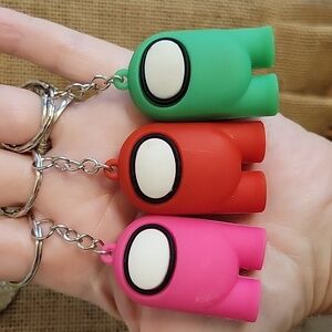 AMONG US CREWMEMBER KEYCHAINS, CHOICE OF COLOR